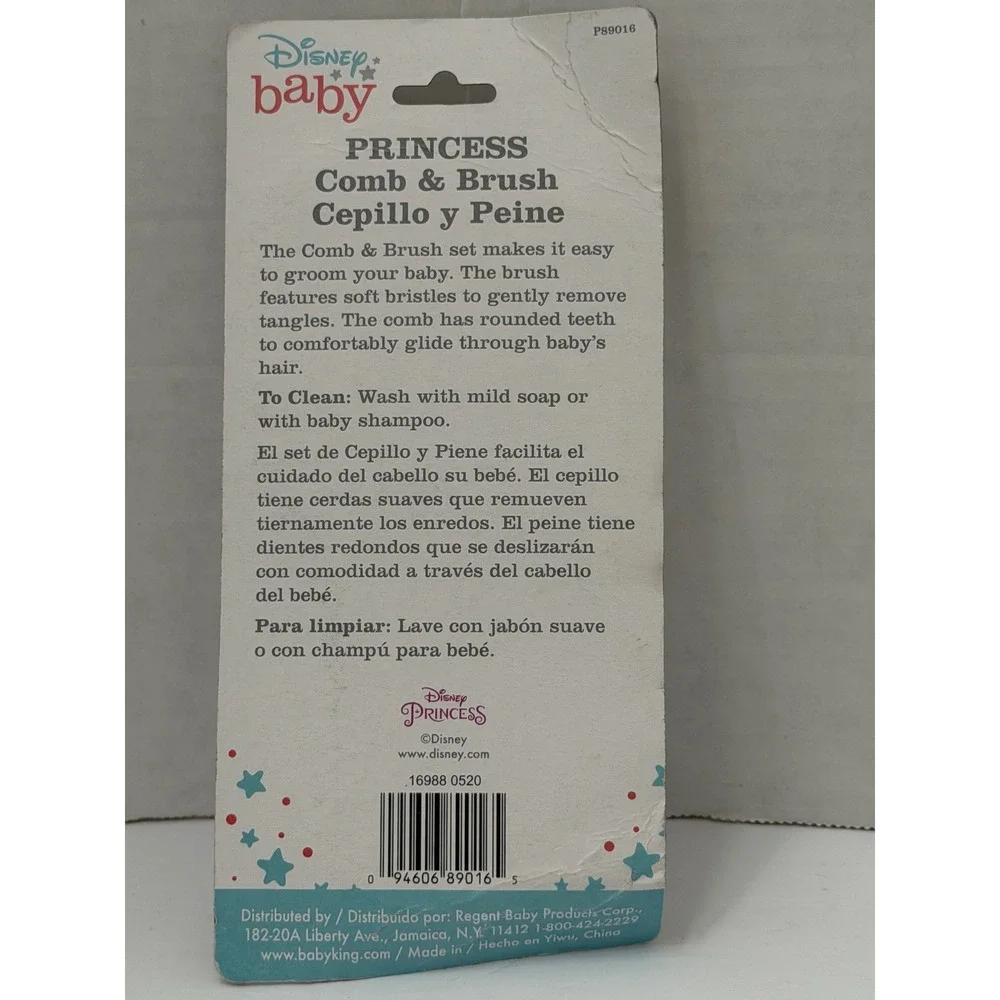 Disney Baby Princess Ariel Brush and Comb Set Little Mermaid White P89016